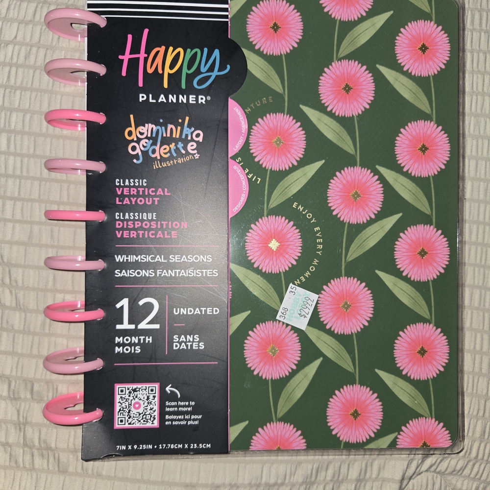 Happy Planner - Green and Pink Floral Design